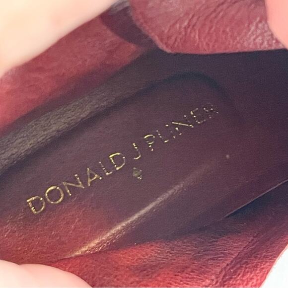 Donald J. Pliner Fashion Leather Sneakers High Tops Men's Shoes size 8 Burgundy - Picture 8 of 9